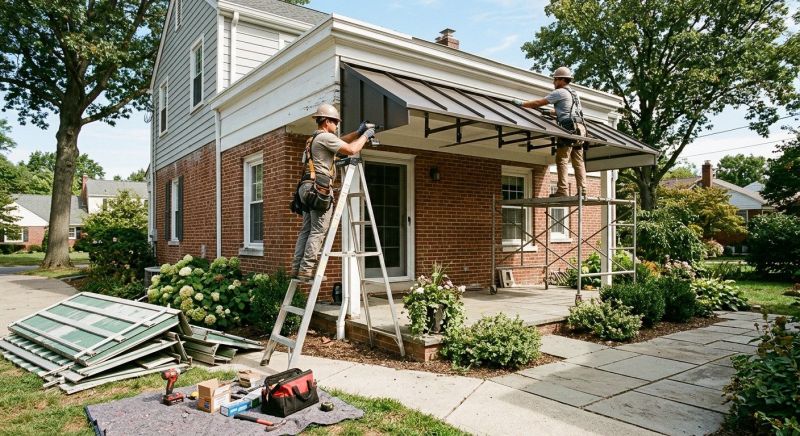Aluminum Awning Installation in Marin County, CA