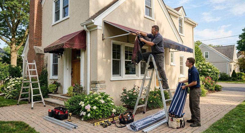 Fabric Awning Installation in Marin County, CA