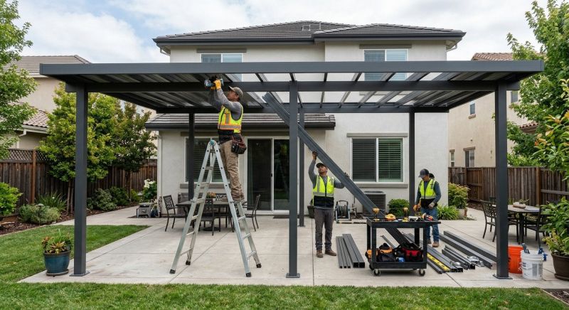 Metal Patio Cover Installation in Fayetteville, NC